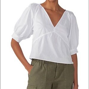 Sanctuary, size small, brand new with tags, v-neck puff sleeve blouse